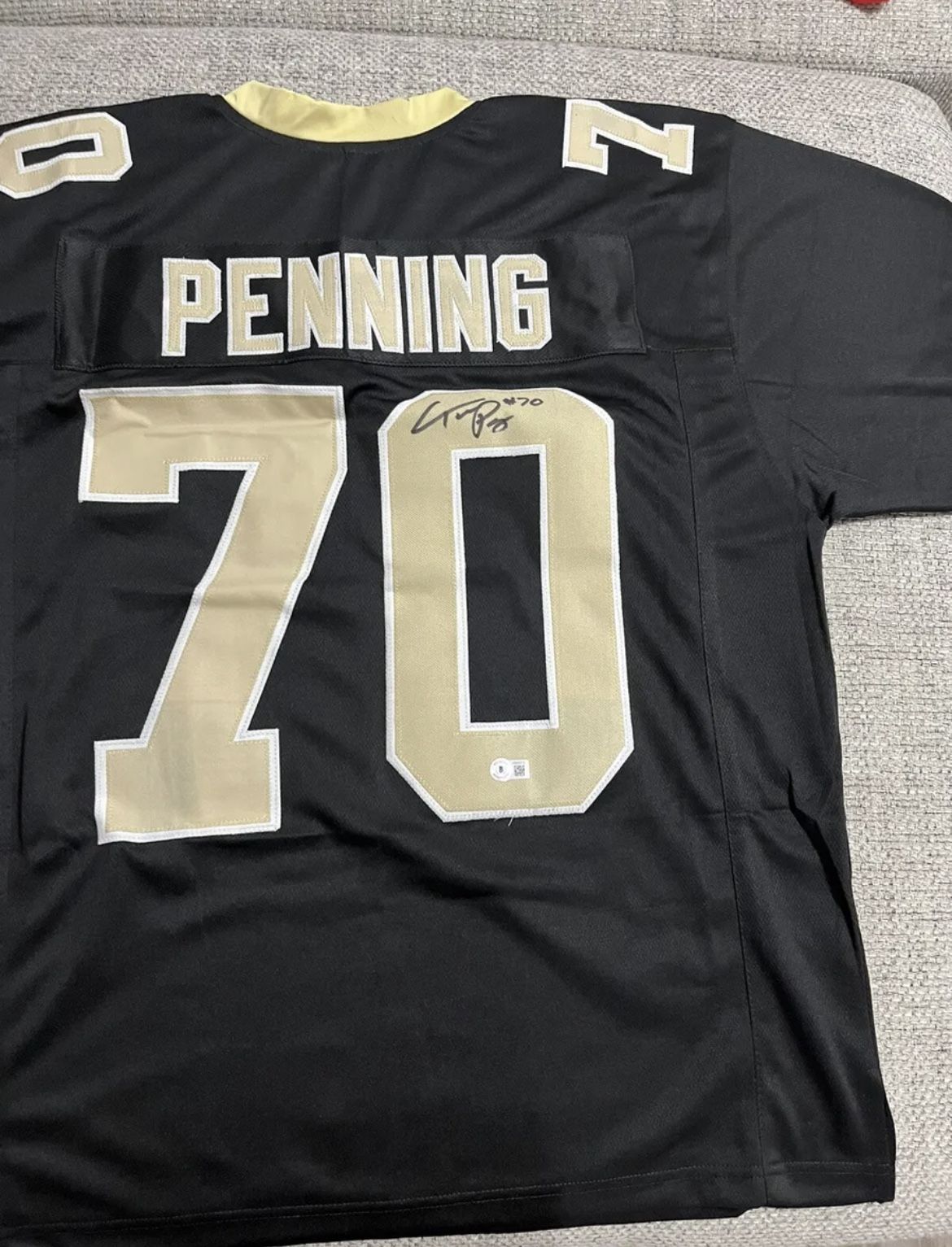 Trevor Penning Signed Autograph Custom Jersey With Beckett COA - New Orleans Saints