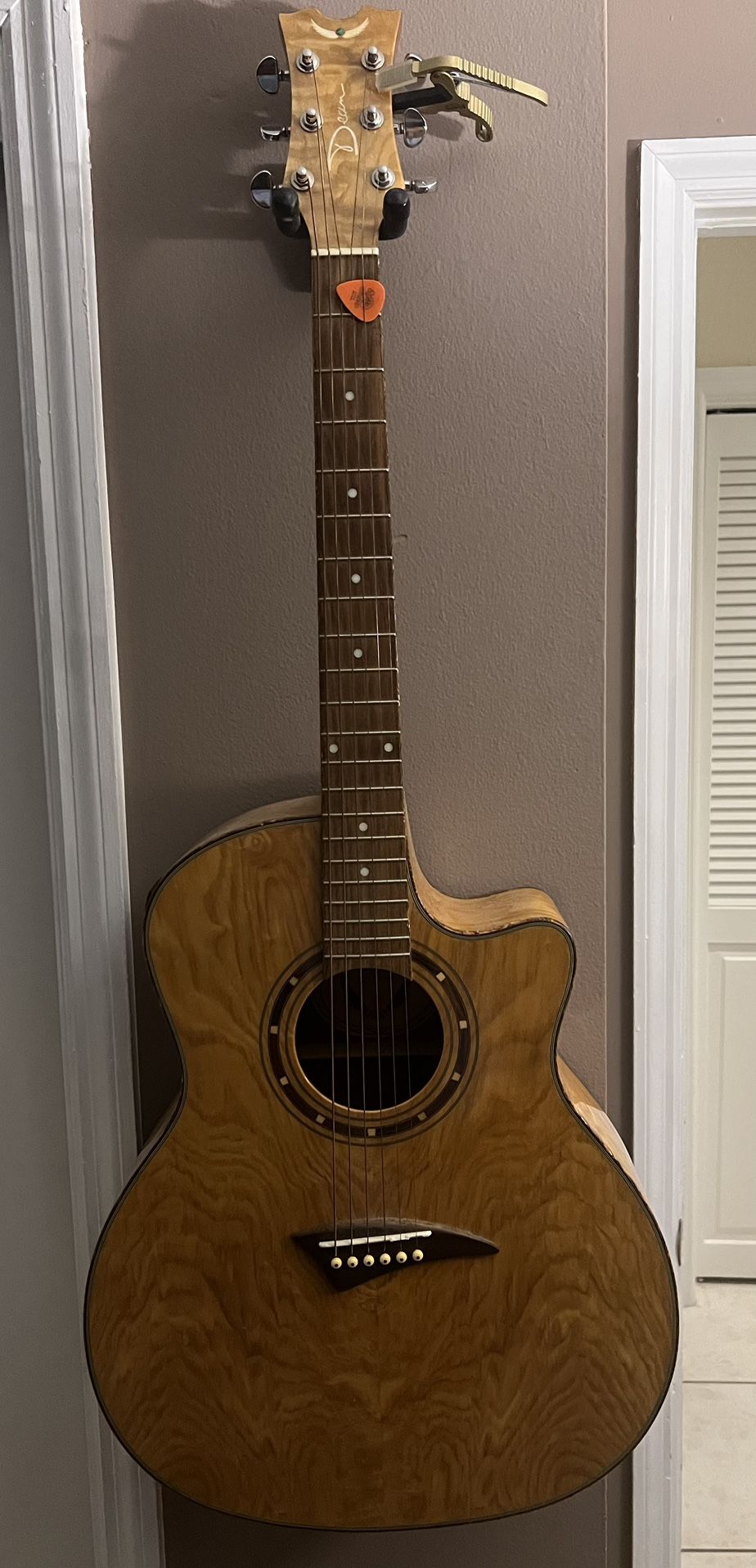 Used Dean EQAGN Exotica Ash Exotica Quilted Ash Acoustic Electric Guitar
