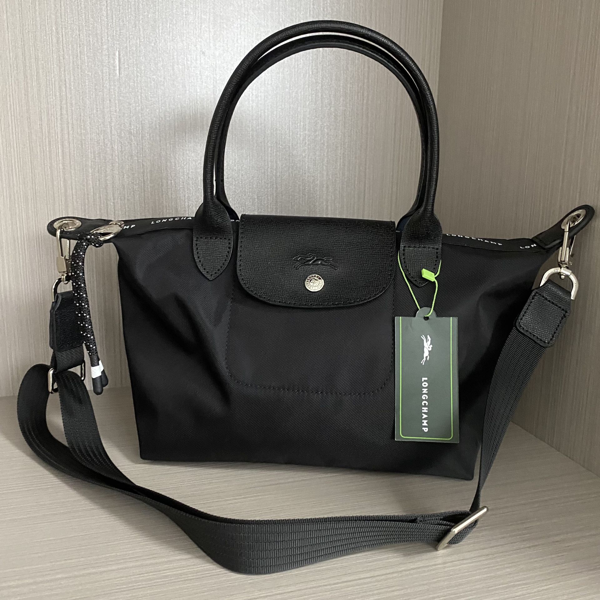 Longchamp Le Pliage Nylon Canvas Tote Black XS Shoulder Bag