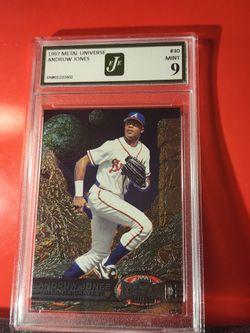 1997 Metal Universe HOF Andruw Jones  ROOKIE CARD #30 Braves  EJE 9 MT