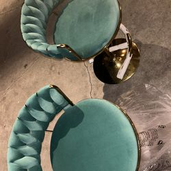 Velvet Upholstered Adjustable BarStool