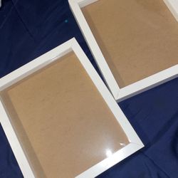 2 Pc White Shadow Boxes