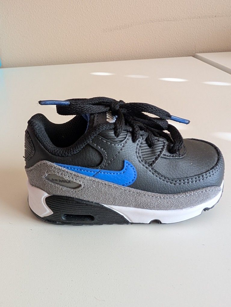 Nike Kids Sneakers - Black, Blue, and Gray - Brand New Shoes