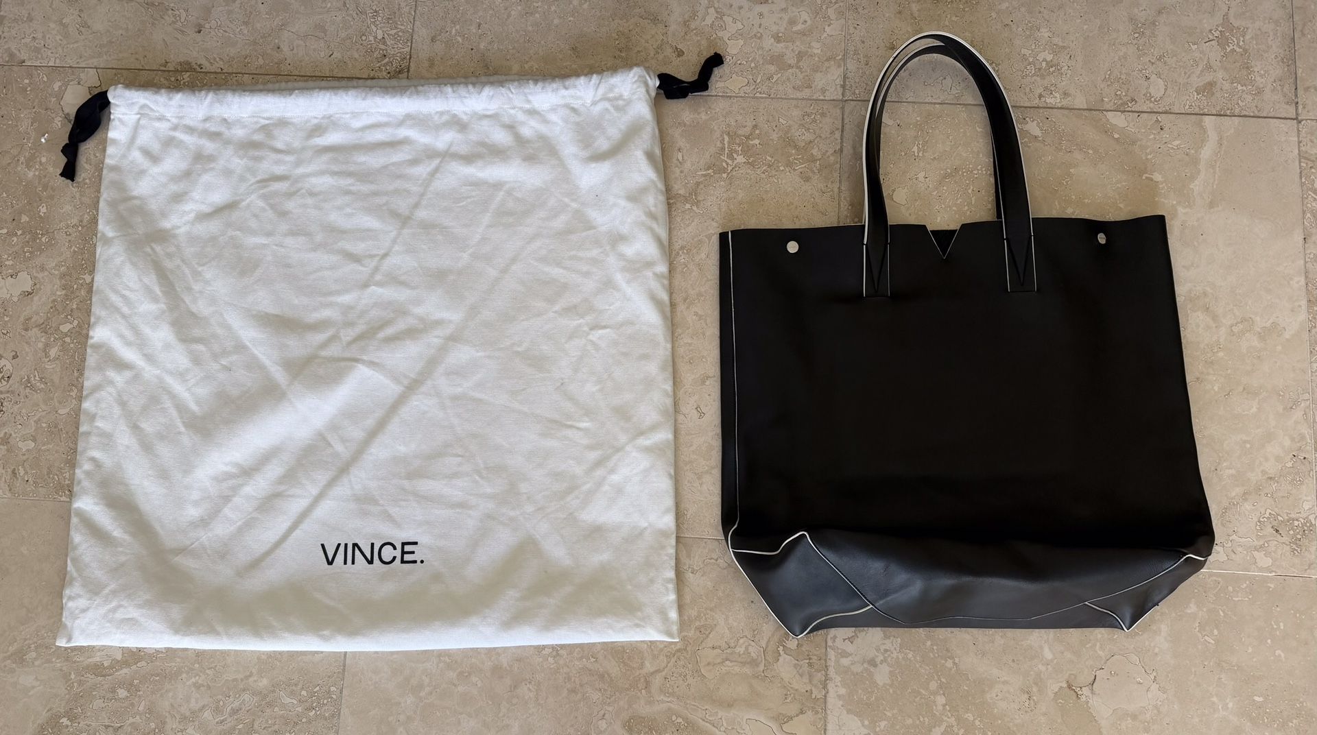 Vince Signature Leather Tote