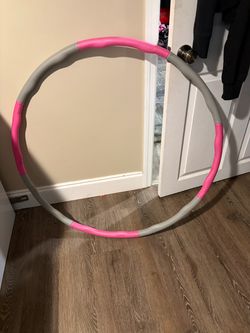 Weighted Fitness Hula Hoop Pink and Gray
