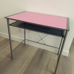 Pink/Blue Reversible Computer Study Desk