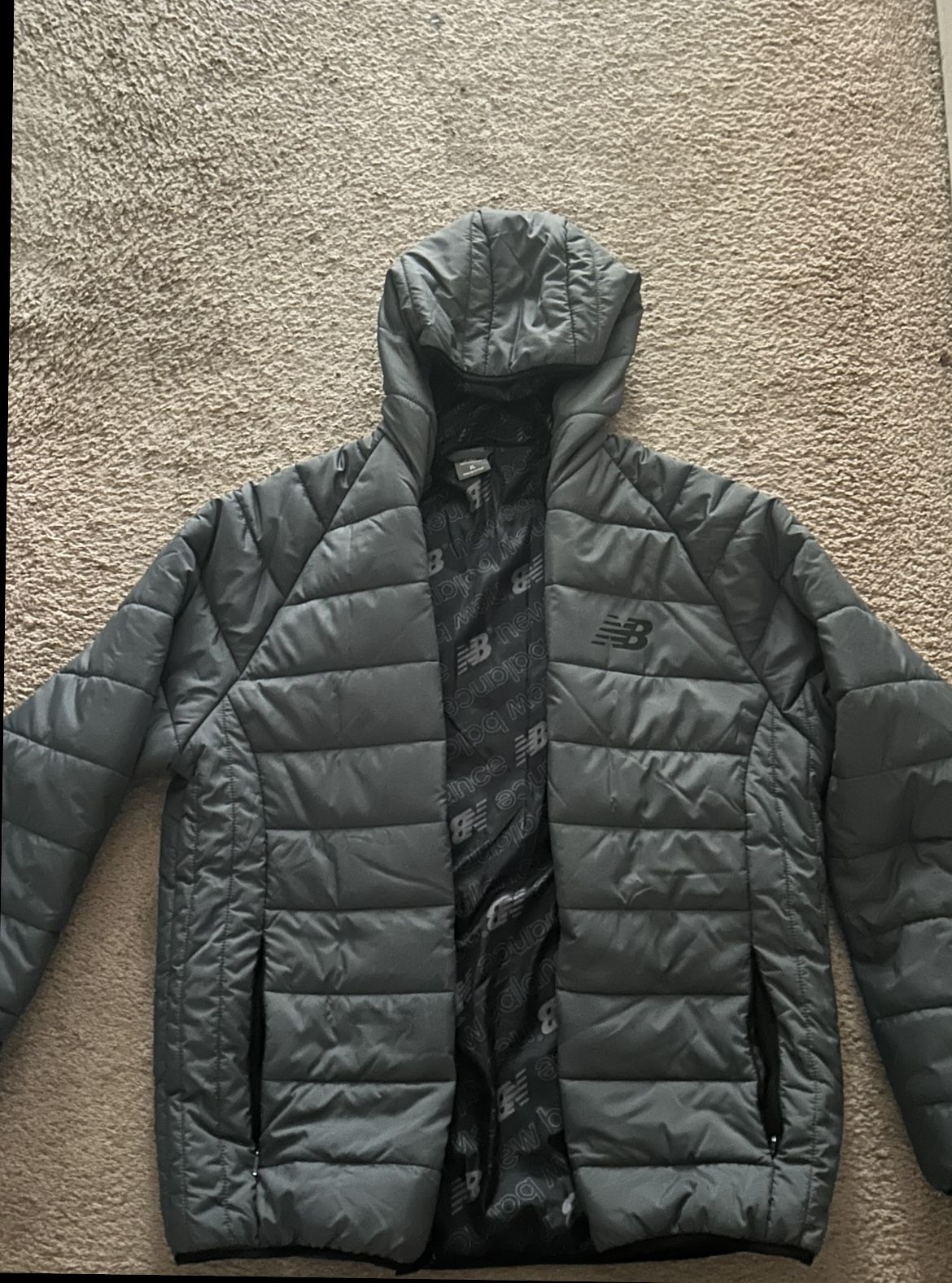 Gray New Balance Puffer Jacket