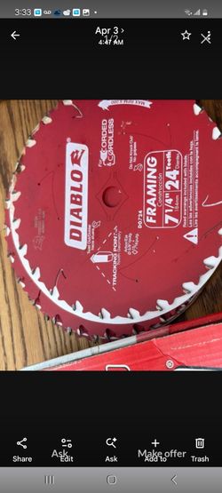 Diablo skillsaw blades new 8.00 each