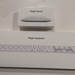 Apple Magic Keyboard Numeric Keypad A1843 + Magic Mouse 2 A1657 Bundle Like New