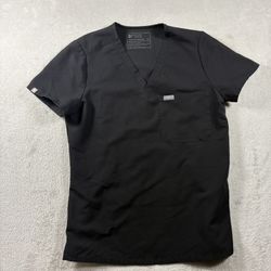 FIGS Top Women's Size XS Black Technical Collection Scrubs Shirt #362