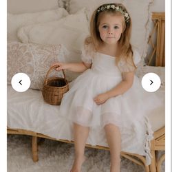 Oui Babe Tulle Flower girl dress style Layla in Ivory