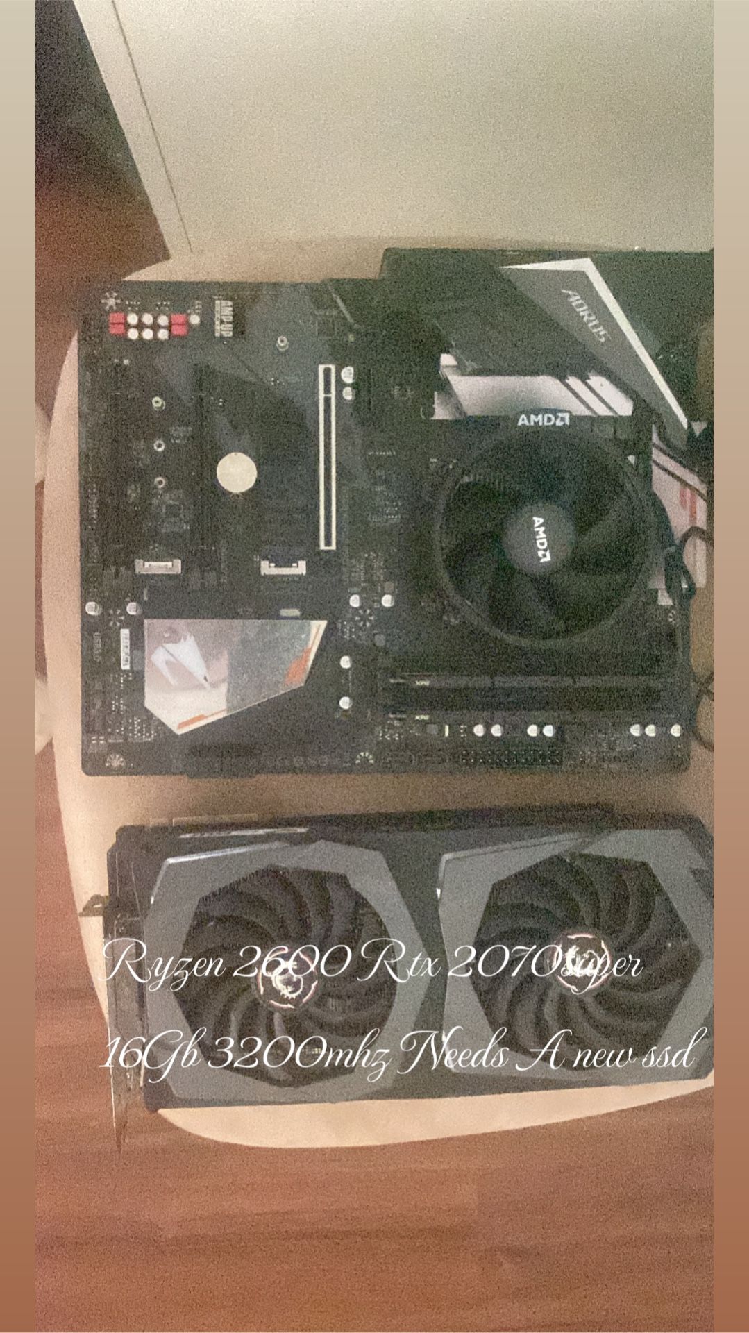 Rtx 2070Super Ryzen 5 2600 16Gb 3200mhz No ssd or hdd