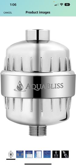 AquaBliss High Output Revitalizing Shower Filter - Reduces Dry Itchy Skin, Dandruff, Eczema, and Dramatically Improves The Condition of Your Skin, Hai