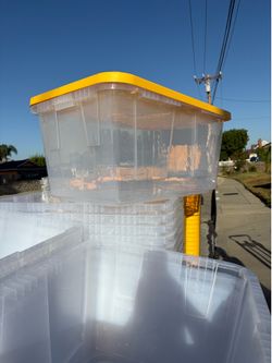 27 gallon storage bins $10 each
