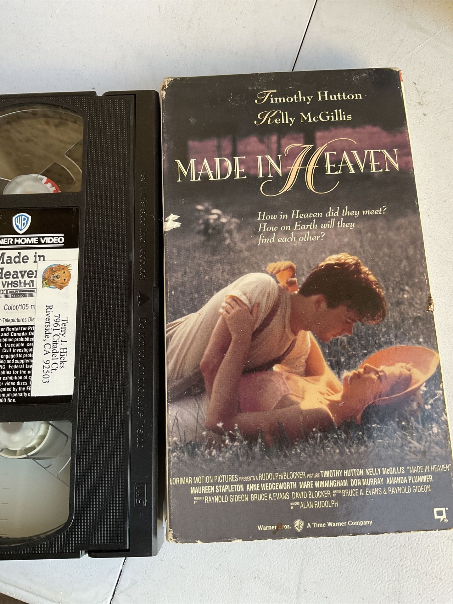 Made in Heaven (VHS, 1994)  Timothy Hutton Kelly McGillis All Original Tags NOS
