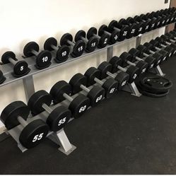 All Brand New Urethane Dumbell Sets 5-100