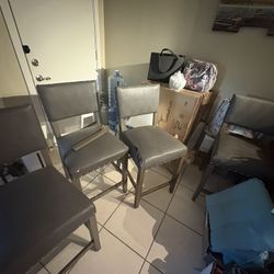 Free Chairs Set Of 4 Tall Dining Chairs 