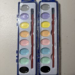 24 Pack Watercolor Pastel Palette Paint Sets, 8 Colors per Pack