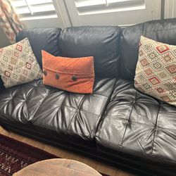 Free Brown Leather Sofa 