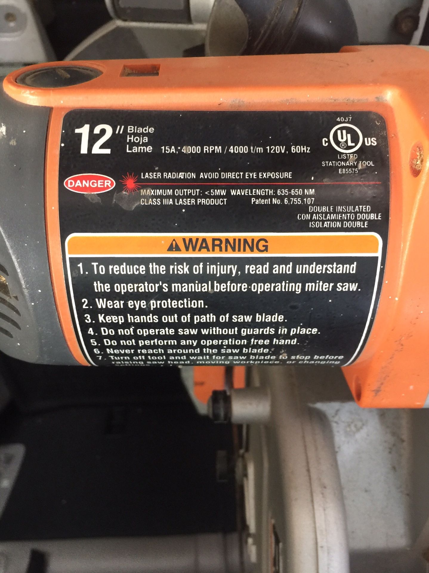 RIDGID MS1290LZA 12" SLIDING COMPOUND MITER SAW for Sale in Queens, NY