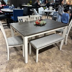 Dining Table Set With Bench