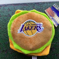 Los Angeles Lakers Cheeseburger Plush Toy Squeaker. NBA