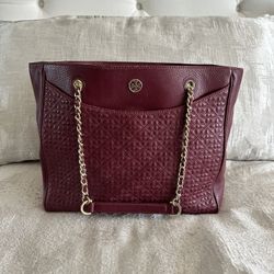 Tory Burch Leather Tote Bag 