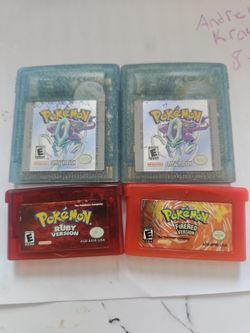 Pokemon games gameboy color advance