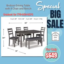 New Arrival!!! 🚨 Brand New Table With  4 Chairs And Bench, Ready For Delivery 🚛