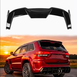 Rear roof spoiler compatible with Jeep Grand Cherokee WK2 (2013-2021) - Gloss Black ABS Upper Tailgate