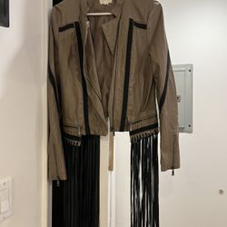 Fringed Leather Jacket 