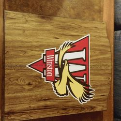 Vintage Winston Tobacco Dart Board With Official Wooden Holder