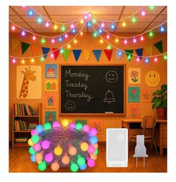 Hanging string lights (pastel)