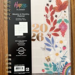 New unused Happy PLANNER® Weekly & Monthly Planner October 2025 - December 2026