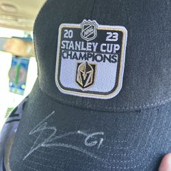 [SIGNED] 2023 Stanley Cup Champions Hat by Mark Stone