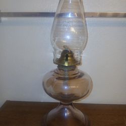 Antique Glass Oil Lamp
