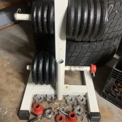 Dumbbells Weights Mancuerna Pesas Rack And Handles 