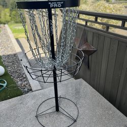 USED MVP Disc Sports Black Hole Pro HD 24-Chain Portable Disc Golf Basket Target