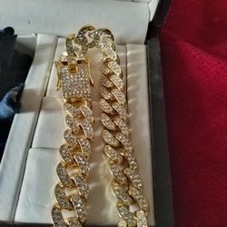 Go Gold-plated Bracelet With Cubic Diamonds $20