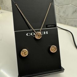Coach Earring And Necklace 
