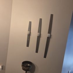 3 Metal Candle 🕯 Holders.