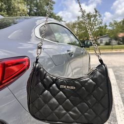 Black & Silver Steve Madden Purse 