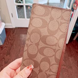Coach Signature Canvas Checkbook Cover or wallet/NWOT