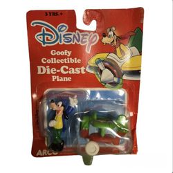 Disney Goofy collectible die cast plane green in original package