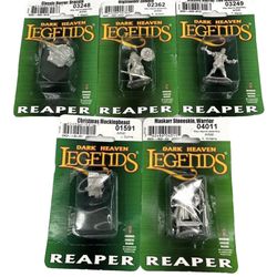 Assorted Lot Of 5 Reaper Legends Miniatures Dracula, Monster, Tombie - NEW