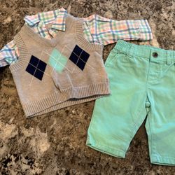 Baby Boy Three Piece Set Size 0-3 Months
