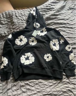 Denim Tears Cotton Wreath Hoodie Black
