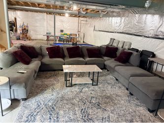 Modular corner sectional with ottoman