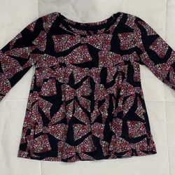 Baby Gap Long Sleeve Girls Heart Shirt Size 12 to 18 months