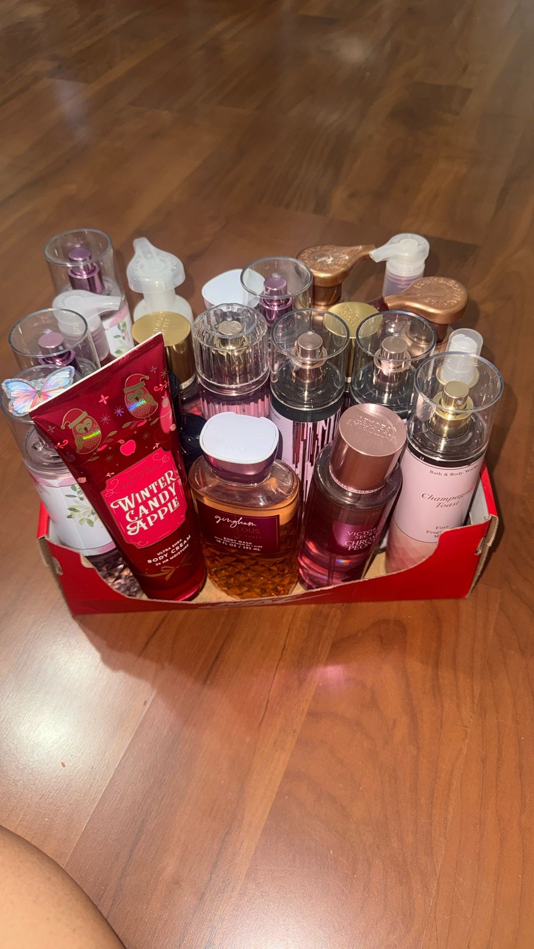perfume, lotion, hand soap, body wash